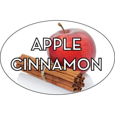 Apple Cinnamon Food Store Labels 1.25" x 2" 500 each per roll Great Quality Stickers Decals