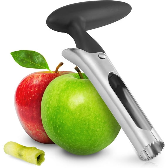 Apple Corer, Premium Apple Corer Tool with Ergonomic Handle, Stainless Steel Apple Corer Remover with Sharp Serrature, Durable Kitchen Corer for Apple, Pears and Bell Peppers(Blue)