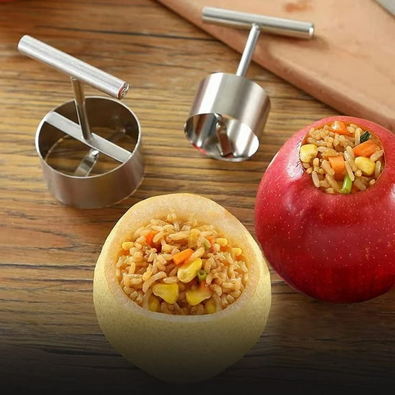 Apple Corer Remover Stainless Steel Fruit Seed Core Removing Cores of Apples and Pears Kitchen Gadgets 2 pcs