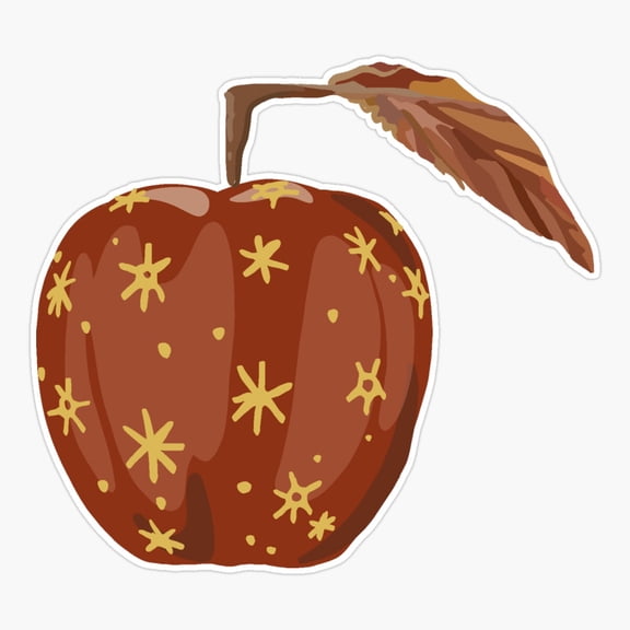 Apple Cute Animal Inspired Art Vinyl Sticker