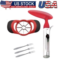 Apple Cutter Slicer & Corer Kit - 8-Blade Apple Slicer & Corer, Includes 3 Premium Stainless Steel Fruit Forks