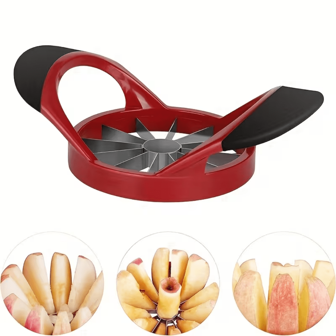 Apple Cutting Machine Slicer, Stainless Steel Apple Corer, 4.72-Inch Apple Slicer Tool With 12 Ultra Sharp Blades, Lightweight Apple Slicer And Corer With Anti Slip Handle