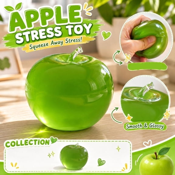 Apple Decorations 2.8 Inch Solid Green Decorations for Table Centerpiece Unique Gift for Hostess Sage Green Home Decor for Kitchen and Living Room (1 Pack)