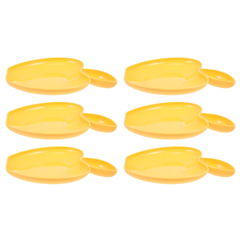 Apple Dumpling Plate Chip and Dip Bowl Fruit Container Mini Plastic