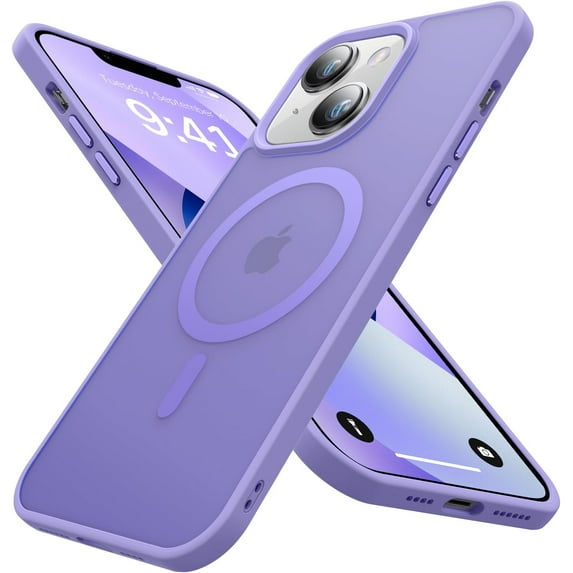 Apple Entronix Magnetic Back Cover for Apple iPhone 13, Purple, with 38 Magnets, Matte Finish