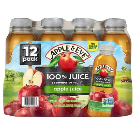 Apple & Eve 100% Apple Juice, 10 fl oz, 12 Pack Box
