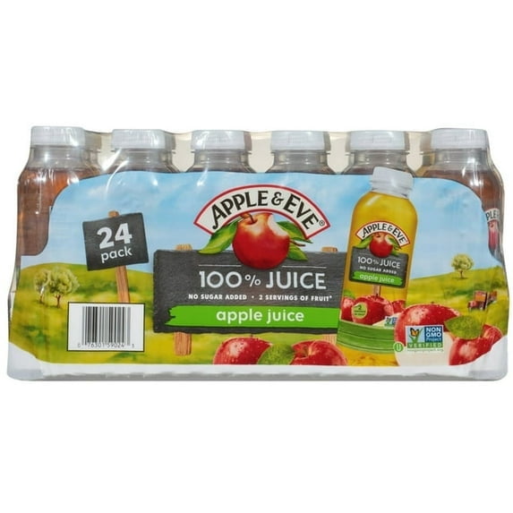 Apple Eve 100% Apple Juice – Case of 24 (10 oz Bottles) | No Added Sugar | Kid-Friendly Lunch Box Drink | Immune Support Vitamin-Rich Natural Fruit Beverage | School, Travel & Home Stocking