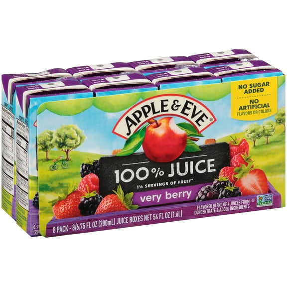 Apple & Eve 100% Berry Juice, 6.75 fl oz, 8 Count