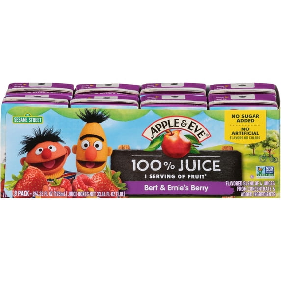 Apple & Eve® 100% Juice Sesame Street Bert & Ernie's Berry 8-4.23 fl. oz. Boxes