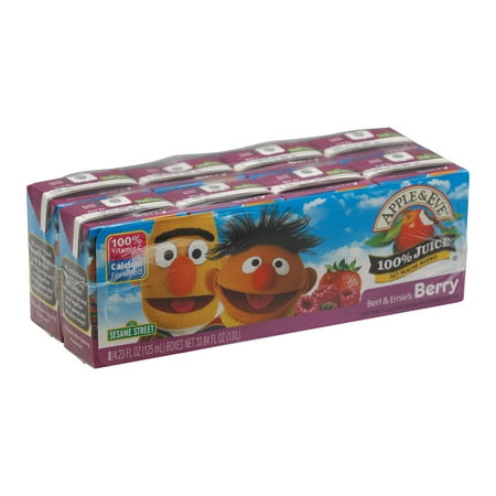 Apple & Eve Bert & Ernie's Berry 100% Juice, 4.23 fl oz, 8 count