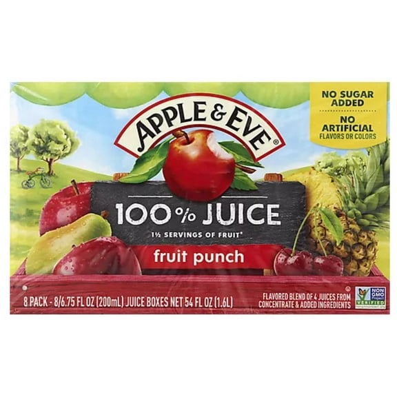 Apple & Eve Fruit Punch 100% Juice, 6.75 fl oz, 8 Count
