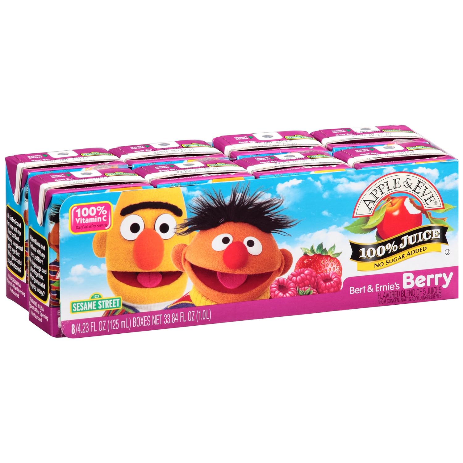 Apple & Eve Sesame Street Juice, Bert and Ernie's Berry, 4.23 Fluidoz