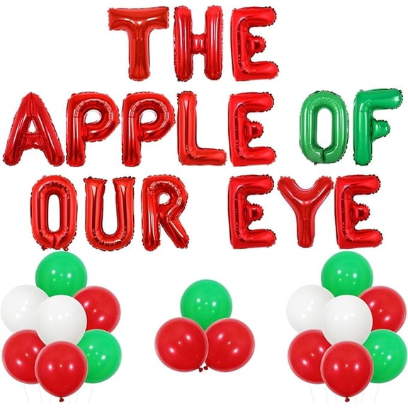 Apple of Our Eye Party Decorations with Apple of My Eye Balloon Banner Baby Shower Decor Fruit Apple Theme 1st Birthday Banner for Sweet One Fruit Birthday Baby Shower Bridal Shower