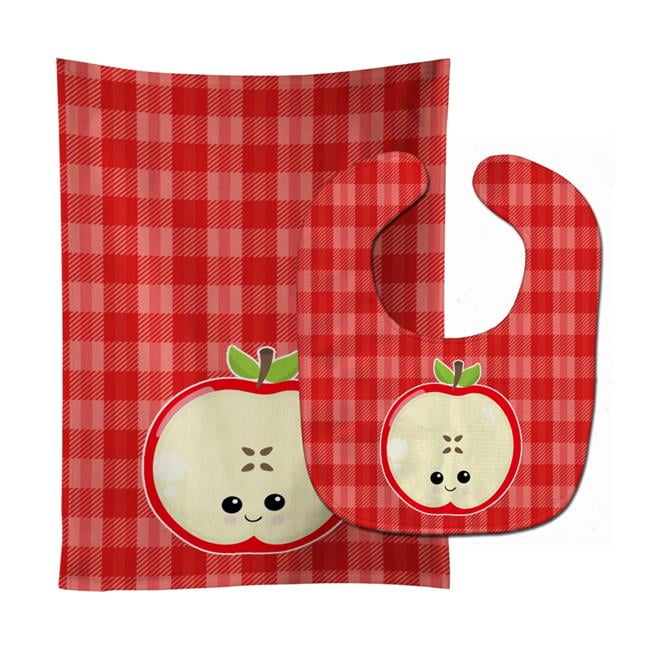 Apple Face Baby Bib & Burp Cloth