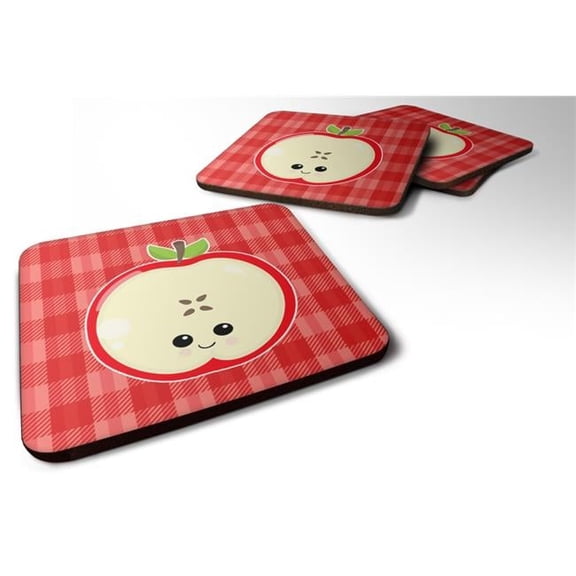 Apple Face Foam Coasters - Set of 4