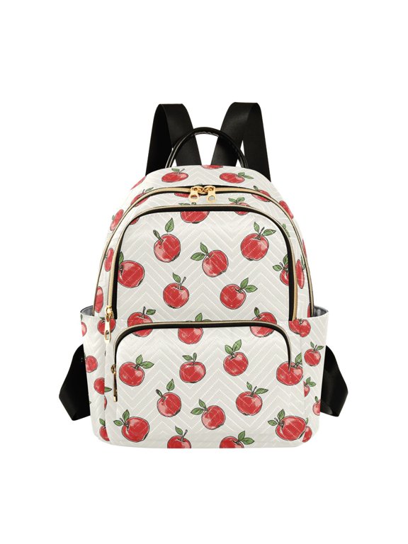 Apple Fashion Backpack for Women Lightweight College Travel Casual Daypack