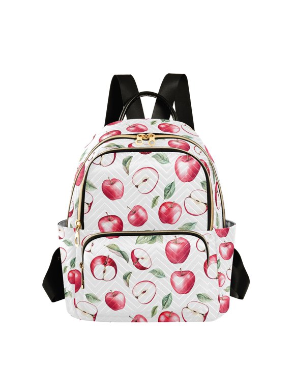 Apple Fashion Backpack for Women Lightweight College Travel Casual Daypack