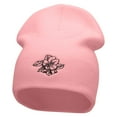 thumbnail image 1 of Apple Flowers Embroidered 8 Inch Short Beanie - Pink OSFM, 1 of 5