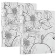 thumbnail image 1 of Apple Flowers Sketch 3 Ring Binders 1.5 inch Hardcover File Folders with Interior Pockets A4 Size Organizer for School Office Hospital, 1 of 8