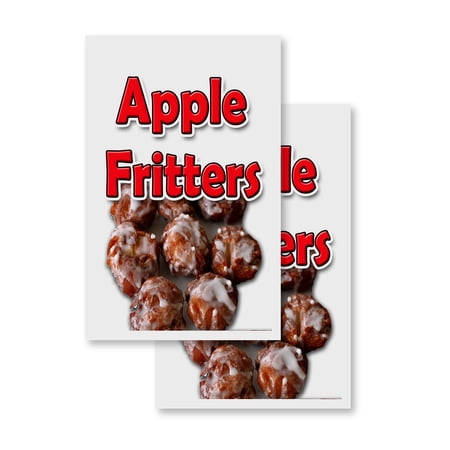 Apple Fritters (2-Pack) 24" x 36" Vinyl Decals | Sign Insert Peel & Stick Decals Stickers Window Signs