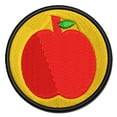 thumbnail image 1 of Apple Fruit Applique Multi-Color Embroidered Hook & Loop Patch - 3 Inch Medium, 1 of 5