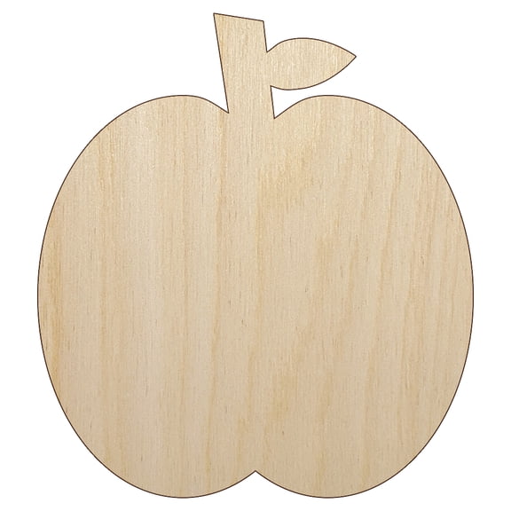 Apple Fruit Wood Shape Unfinished Piece Cutout Craft DIY Projects - 4.70 Inch Size - 1/4 Inch Thick