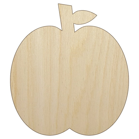 Apple Fruit Wood Shape Unfinished Piece Cutout Craft DIY Projects - 6.25 Inch Size - 1/8 Inch Thick