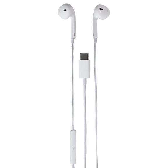 Pre-Owned Apple Genuine Wired USB-C EarPods Headphones - White (MTJY3AM/A)