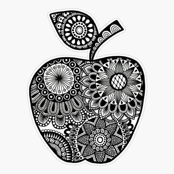 Apple (Green) Er, Phone Decal Water Bottle Stickers Car Decals, Funny Birthday Gift