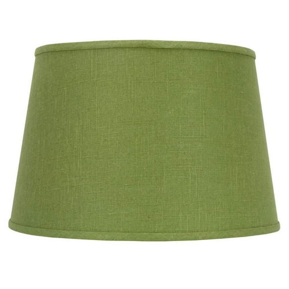 Apple Green Linen 16 Inch Drum Floor or Table Lampshade 13x16x10.5