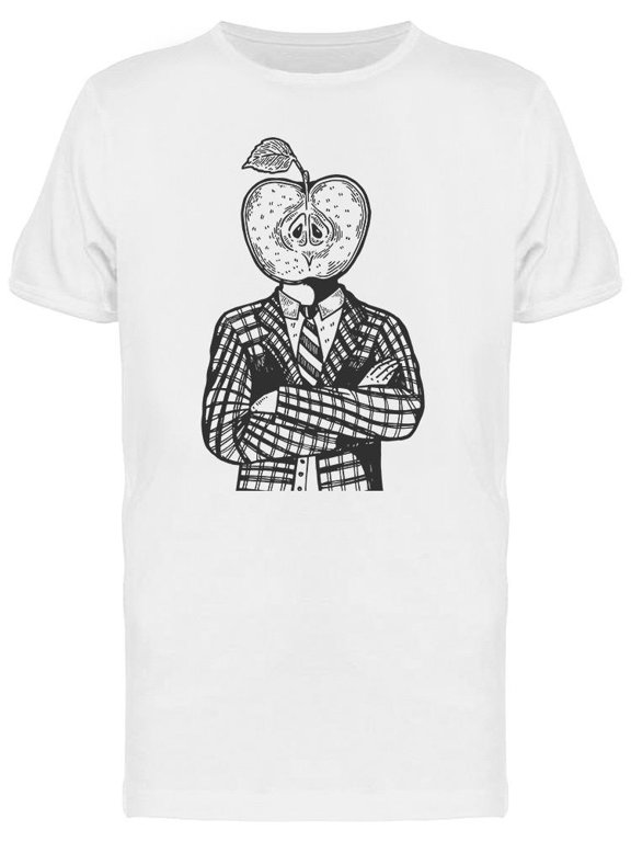 Apple Head Man Surreal Art T-Shirt Men -Image by Shutterstock, Male Large