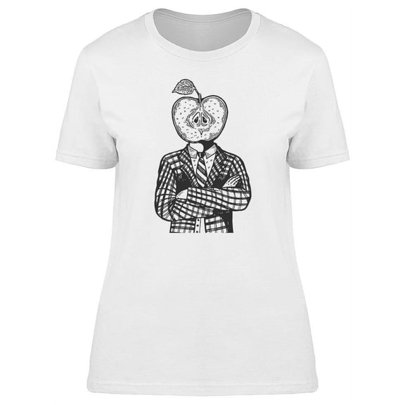 Apple Head Of Man Surreal Art T-Shirt Women -Image by Shutterstock, Female x-Large
