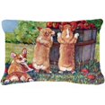 thumbnail image 1 of Apple Helper Corgis Fabric Decorative Pillow, 1 of 1