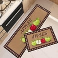 thumbnail image 1 of Apple Home Kitchen Rugs and Mats Non Skid Washable Set of 2, Farmhouse Fruits Kitchen Mats for Floor, Apples Kitchen Runner Rug, Vintage Kitchen Decor, 1 of 6