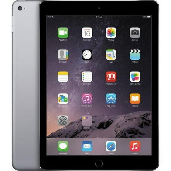 Pre-Owned Apple, IPA2W-64SG-CP62, A1566, Tablet Computer, iPad Air 2, Touchscreen, (WiFi) 64GB, Space Gray/9.7 in, 1, 1, 1
