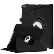 KUTECK Apple IPad Mini 1 / A1432 / A1454 Tablet PU Leather Folio 360 Degree Rotating Stand Case Cover Black