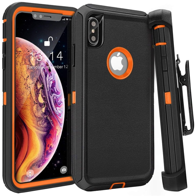 Apple iPhone XR Armor Hybrid Case with Built-in Screen Protector