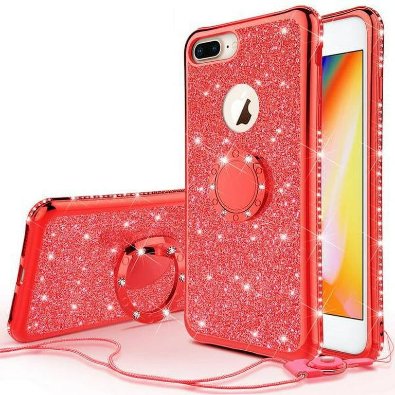 Apple Iphone Plus Case,Iphone Plus Case, Glitter Cute Phone