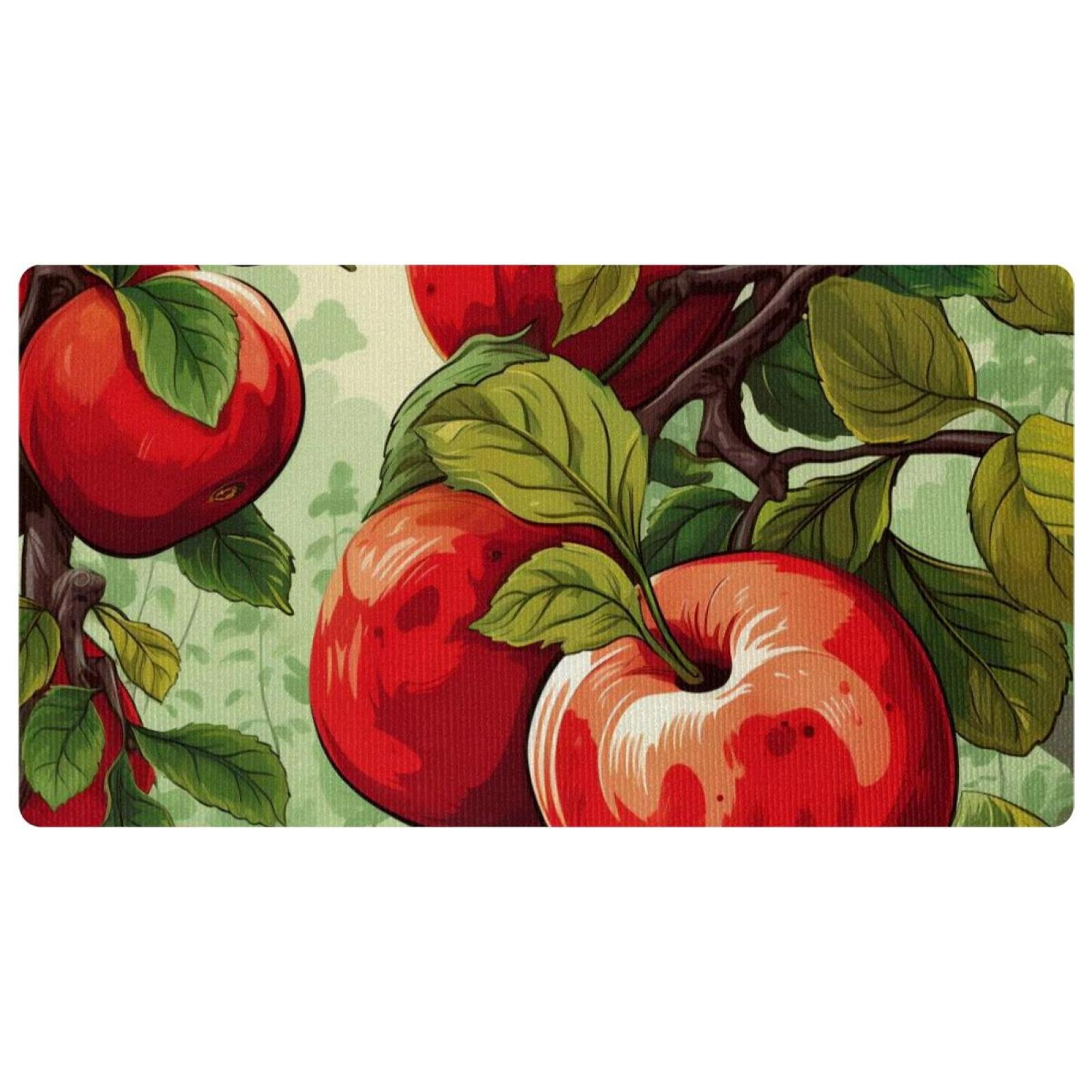 Apple Kitchen Rug, Washable Kitchen Rugs , Runner Mat for Floor