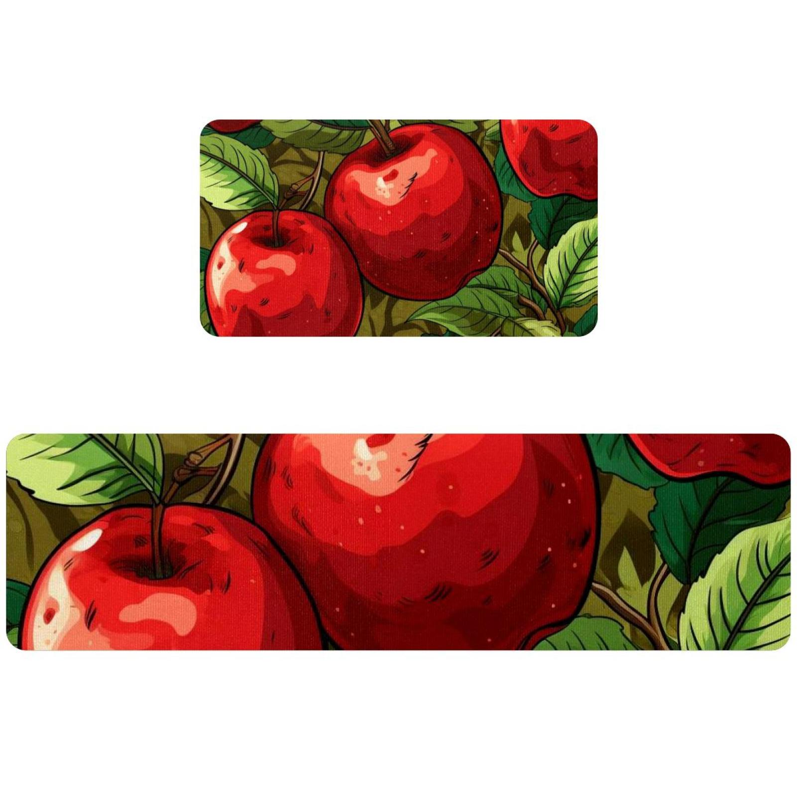 Apple Kitchen Rug, Washable Kitchen Rugs , Runner Mat for Floor