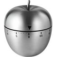 thumbnail image 1 of Apple Kitchen Timer Manual, Stainless Steel Mechanical Rotating Alarm 60 Minutes Count Down Cute Apple-Shaped Timer for Kitchen Cooking Learning Kids Sports, 1 of 14