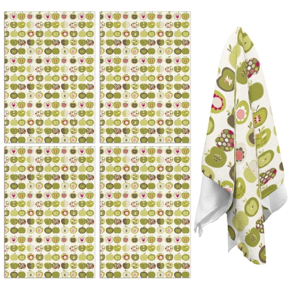Apple Kitchen Towels Set of 2,Ultra Absorbent & Fast Drying Farmhouse Dish Towels 18x26 Inch,Decorative Hand Towels for Kitchen,Bathroom,Cooking,Baking,Housewarming Gift.