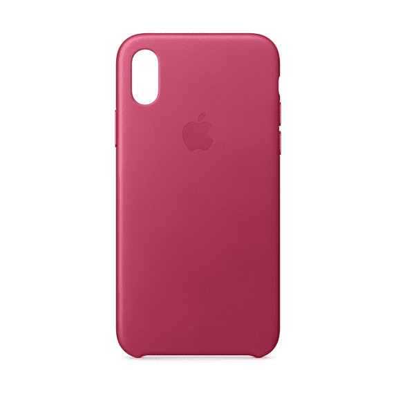 Apple Leather Case for iPhone X - Pink Fuchsia