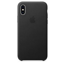 Apple Leather Case for iPhone XS - Black