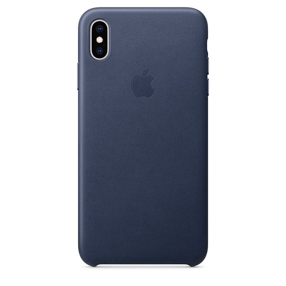 Apple Leather Case for iPhone XS Max Midnight Blue