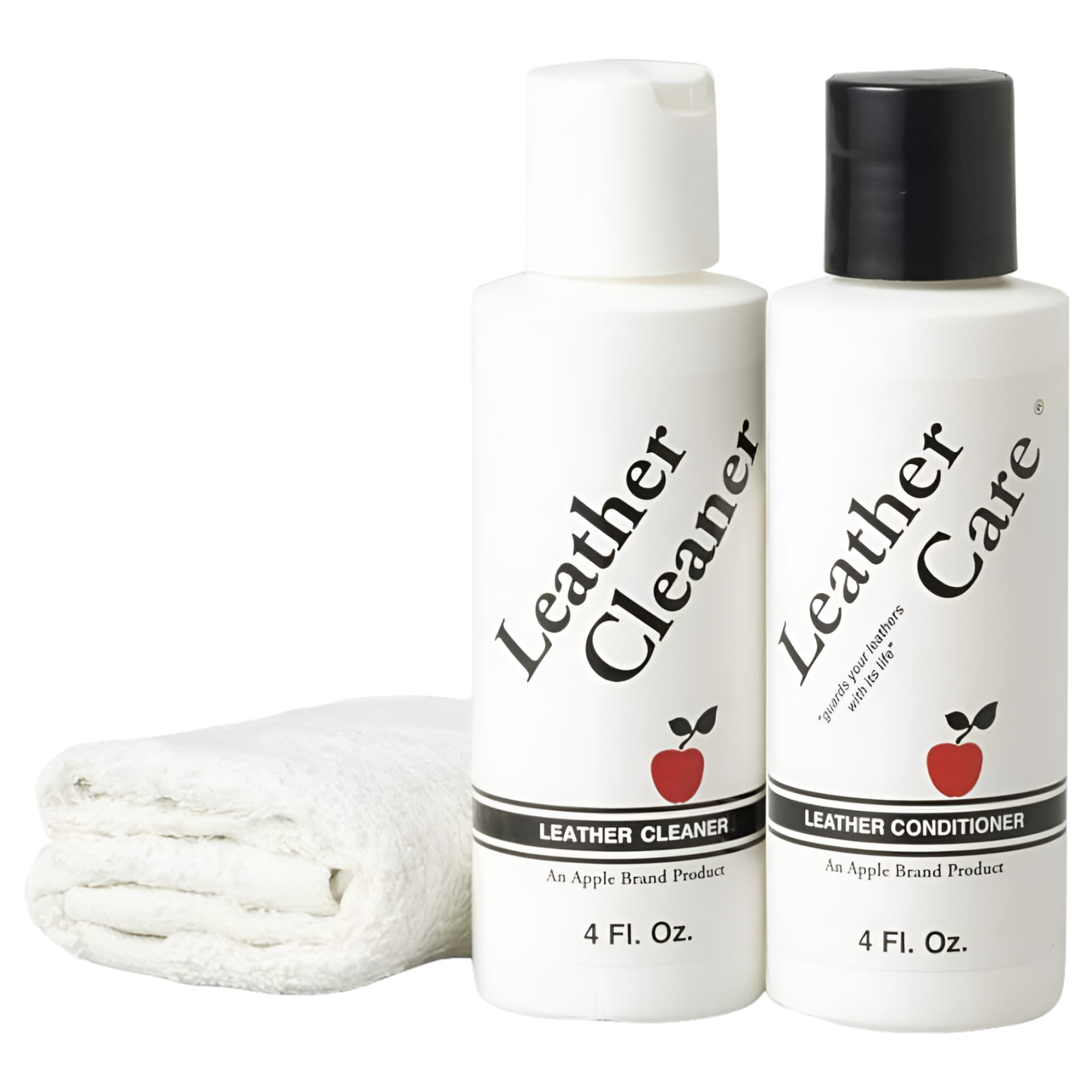 Apple Leather Cleaner & Conditioner Kit - for Use On Leather Purses, Handbags, Shoes, Boots & Accessories - Safe On Colored and Natural Leather