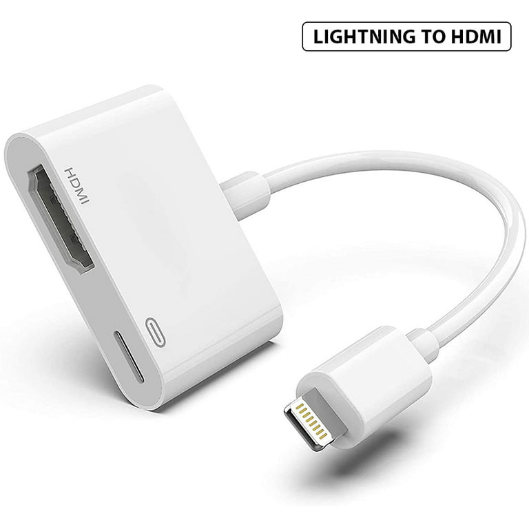Apple Lightning Digital AV Adapter,Lightning 1080P to HDMI Cable Sync  Screen HDM
