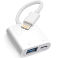 thumbnail image 1 of Apple Lightning to USB Camera Adapter with Charging Port for iPhone/iPad to Connect USB Flash Drive, SSD Hard Drive, Card Reader, Keyboard, Mouse, Hubs, MIDI, Plug & Play, 1 of 7