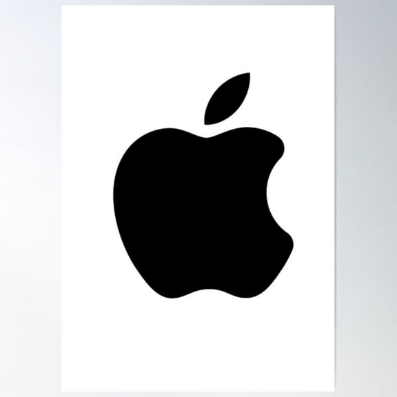 Apple Logo Designs Poster Wall Art, Modern Wall Decor For Living Room Bedroom, 12x18 UNFRAMED