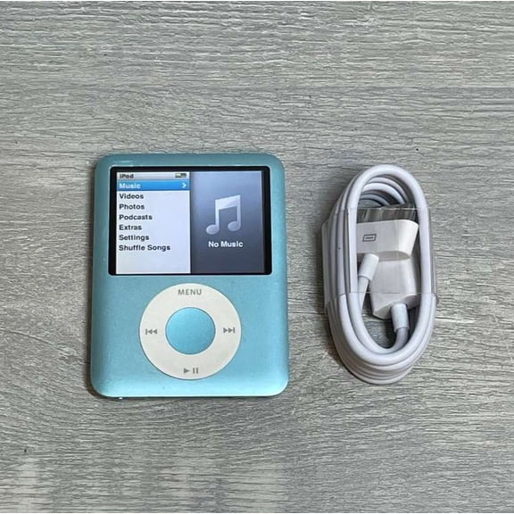 Pre-Owned Apple, MB249LL/A, iPod nano, 3rd Generation, Digital Player, LCD Display, Video Playback, Audio Player, Photo Viewer, 8 GB, Mac, Computers, Blue/ 2", 1